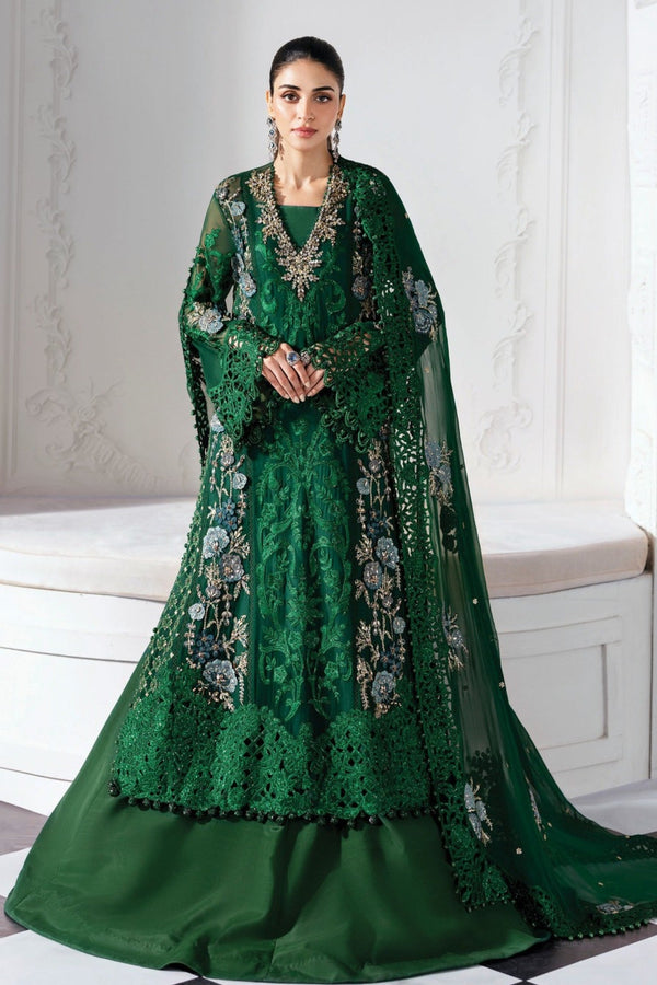 Mbroidered By Maria B Unstitched 3 Piece Wedding Collection'2025-BD-3008 - Green