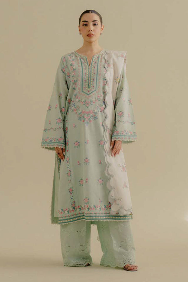 COCO By Zara Shah Jahan Unstitched 3 Piece Lawn Drop 2 Collection'2025-09-A-Zeest - Mint