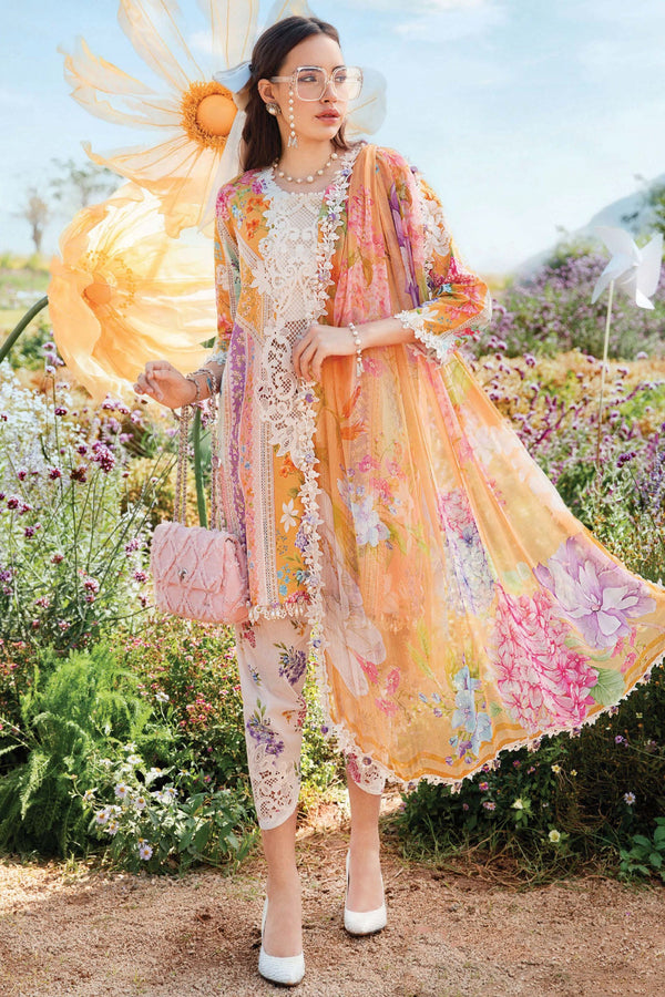 M.Prints By Maria B Unstitched 3 Piece Spring Summer Collection'2025-09-A - Multi