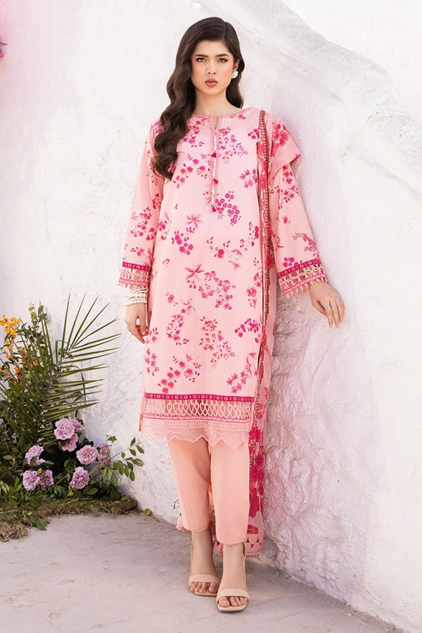 M.Basics By Maria B Unstitched 3 Piece Lawn Vol-01 Collection-09-A -  Pink
