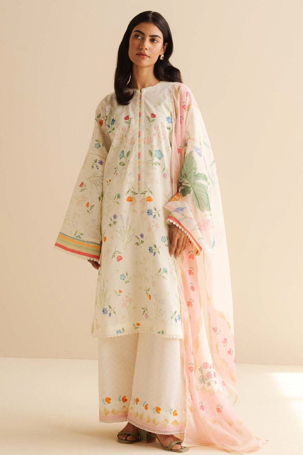 CoCo Prints By Zara Shah Jahan Unstitched 3 Piece Lawn Drop Two Collection'2025-09-B-Kaia - Skin
