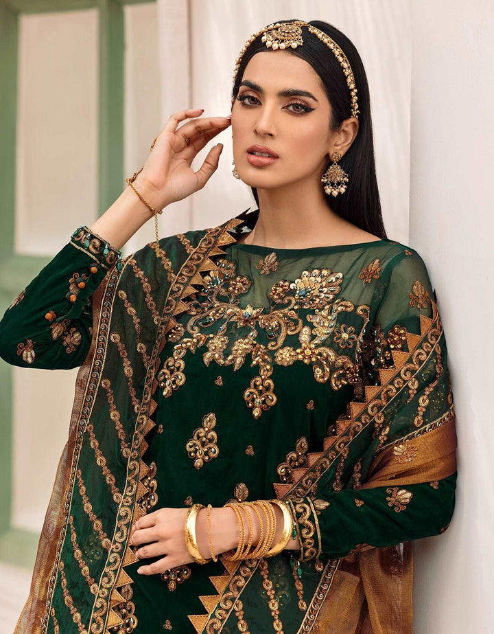 Makhmal By Emaan Adeel Unstitched 3 Piece Velvet Formals Collection'2024-MK-305
