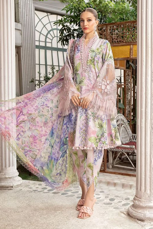 Maria B M Prints Unstitched 3 Piece Lawn Eid Collection'2023-MPT-1801-A