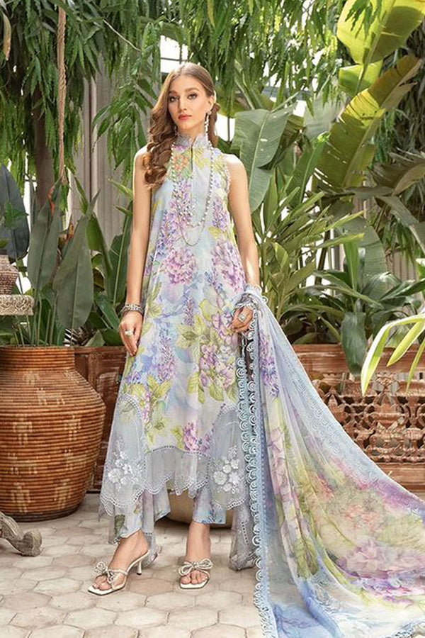 Maria B M Prints Unstitched 3 Piece Lawn Eid Collection'2023-MPT-1801-B