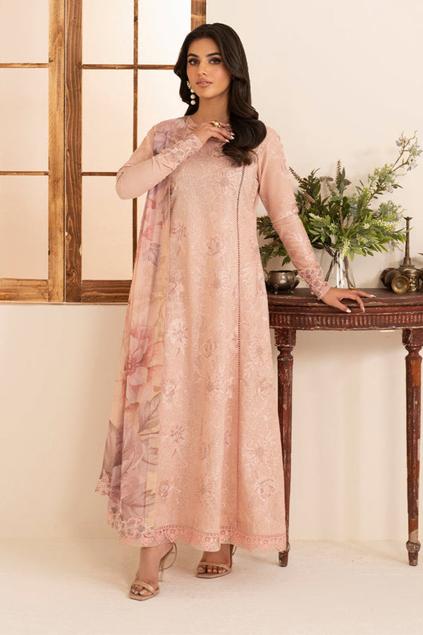 Lamhay By Zarif Unstitched 3 Piece Luxury Eid Lawn Collection-10-Areebah - Pink