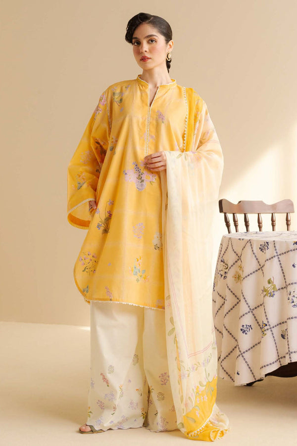 CoCo Prints By Zara Shah Jahan Unstitched 3 Piece Lawn Drop Two Collection'2025-10-B-Luna - Yellow