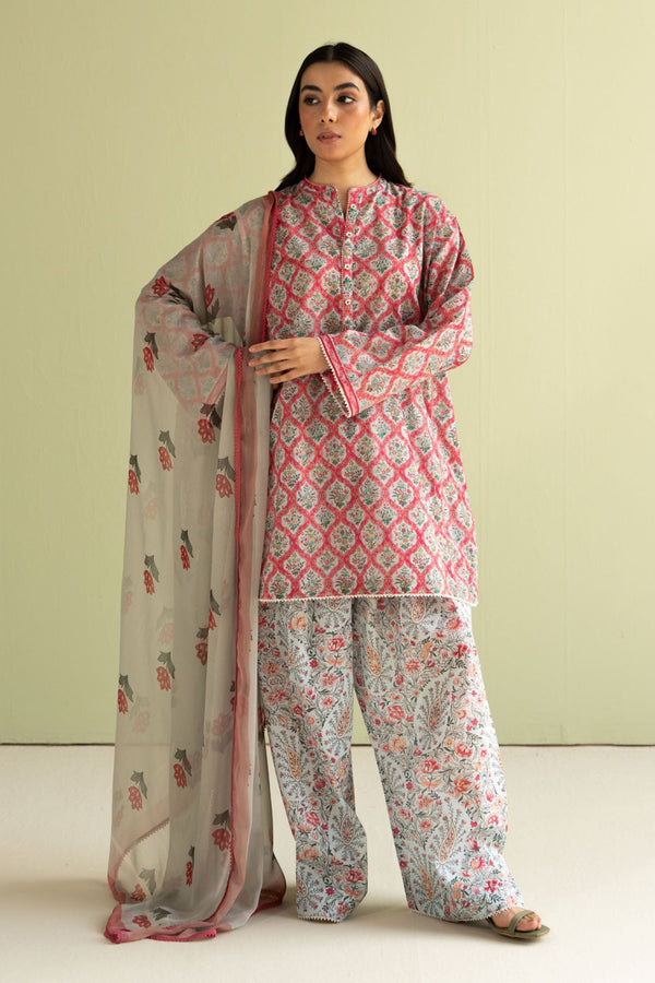 Coco Prints by Zara Shah Jahan Unstitched 3 Piece Lawn Collection-10-B-Amaya - Pink