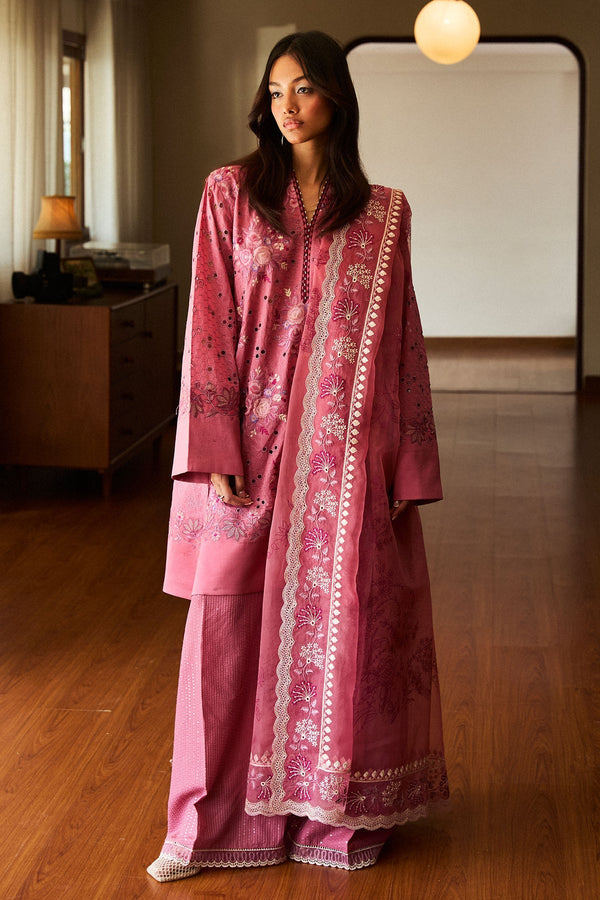 Satori By Zara Shah Jahan Unstitched 3 Piece Luxury Summer Collection-10-B-Kairo -  Pink