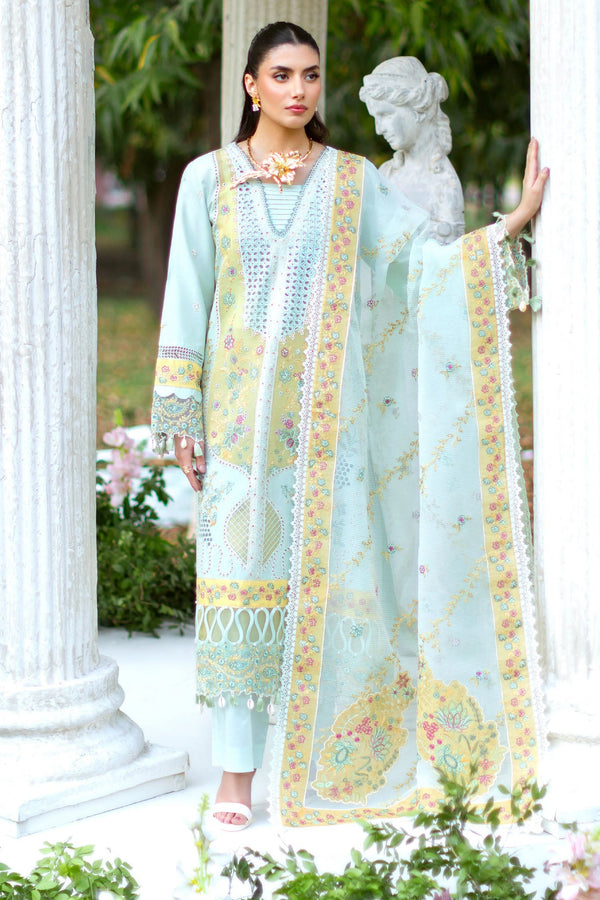 Sophie By Mahnur Unstitched 3 Piece Luxury Lawn Collection'2025-11-Calista - Ferozi