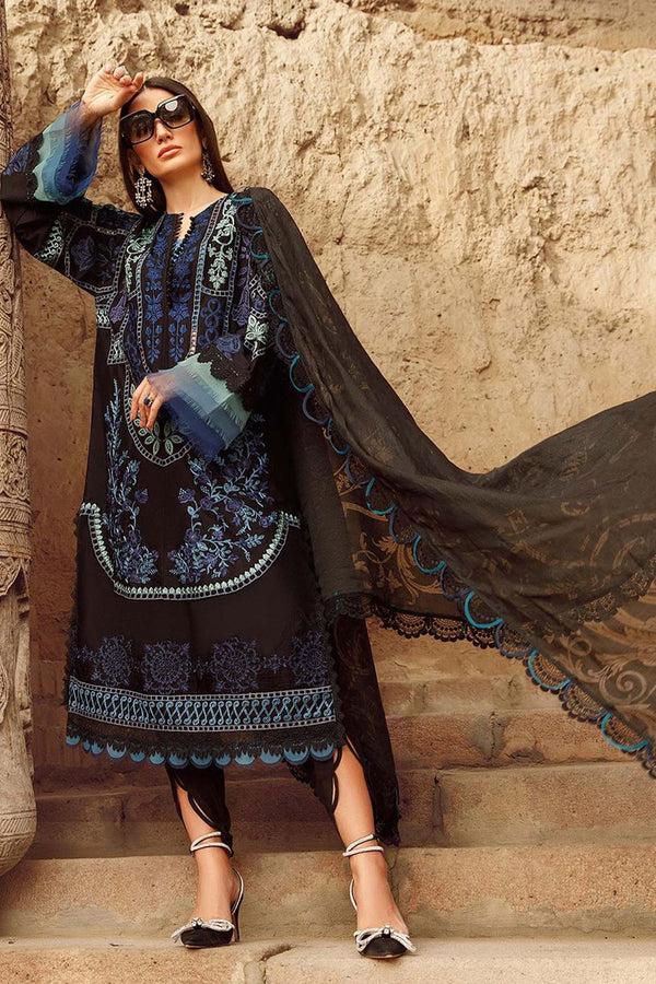 Voyage A Luxe by Maria B Unstitched 3 Piece Luxury Eid Lawn Collection'2023-MVL-12-B