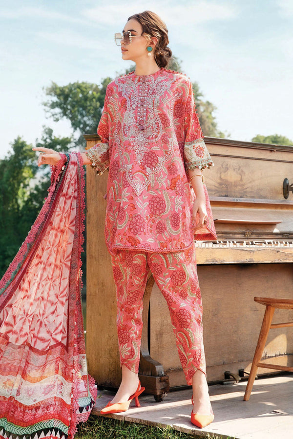 M.Prints By Maria B Unstitched 3 Piece Spring Summer Collection'2025-13-A - Pink