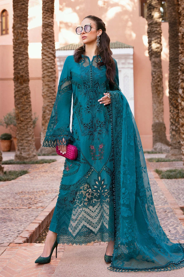 Voyage A'Luxe By Maria B Unstitched 3 Piece Lawn Collection'2025-ML-2513-B -  Blue