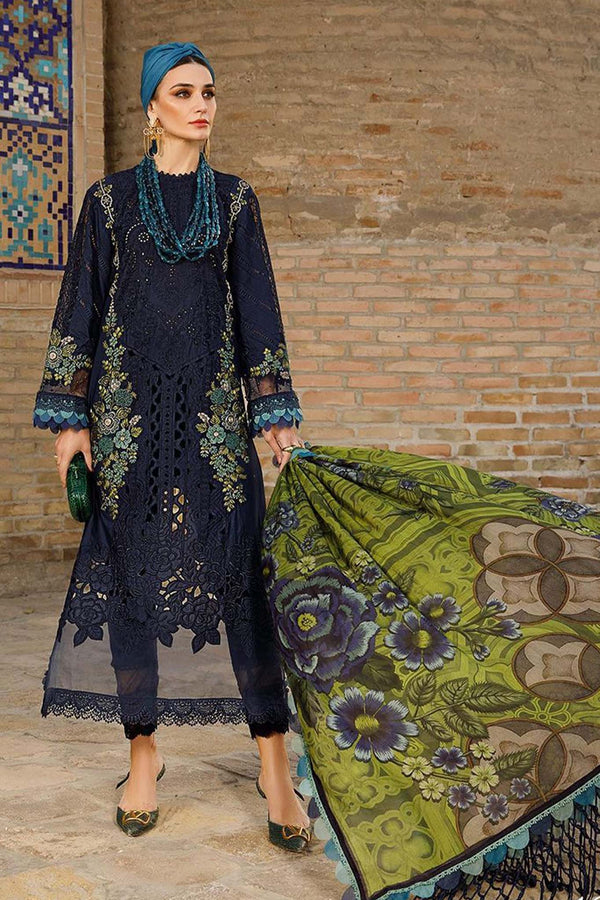 Voyage A Luxe by Maria B Unstitched 3 Piece Luxury Eid Lawn Collection'2023-MVL-13-B