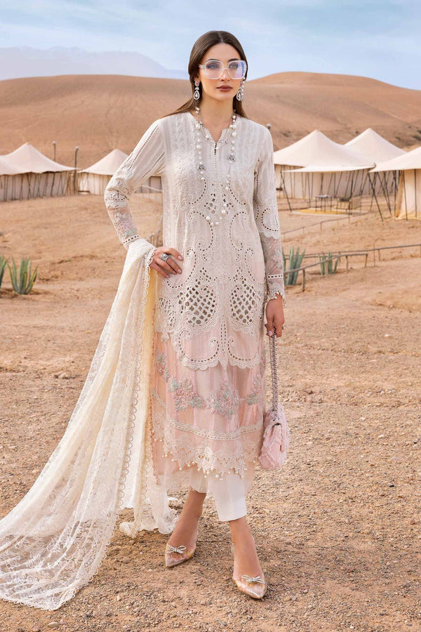 Voyage A'Luxe By Maria B Unstitched 3 Piece Lawn Collection'2025-ML-2515-A -  Pink