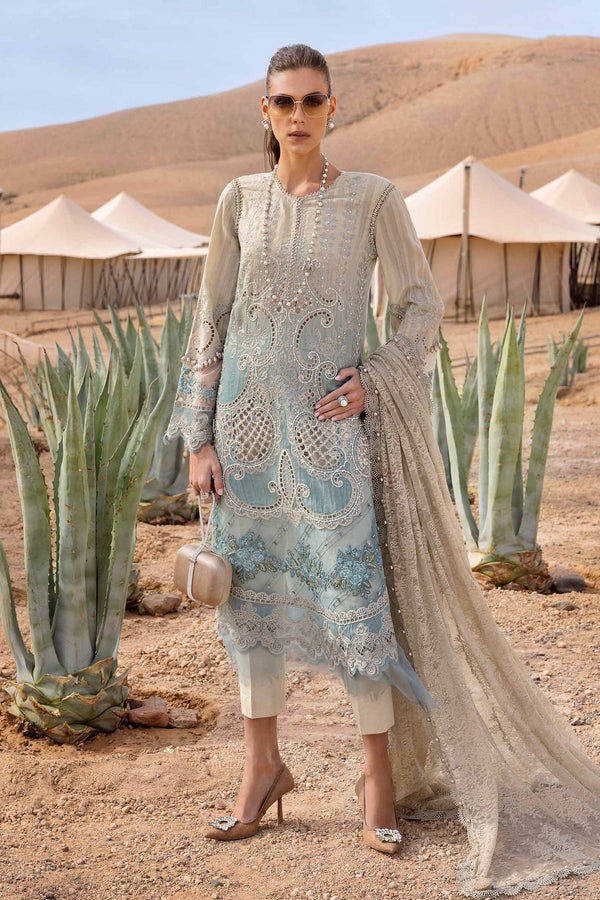 Voyage A'Luxe By Maria B Unstitched 3 Piece Lawn Collection'2025-ML-2515-B -  Beige