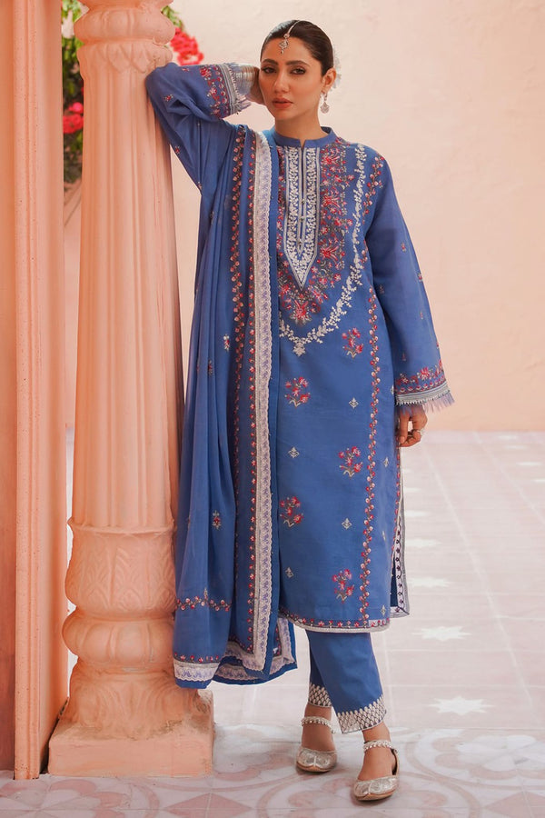 Zara Shahjahan Unstitched 3 Piece Embroidered Lawn Collection'2023-ZSJ-15-A