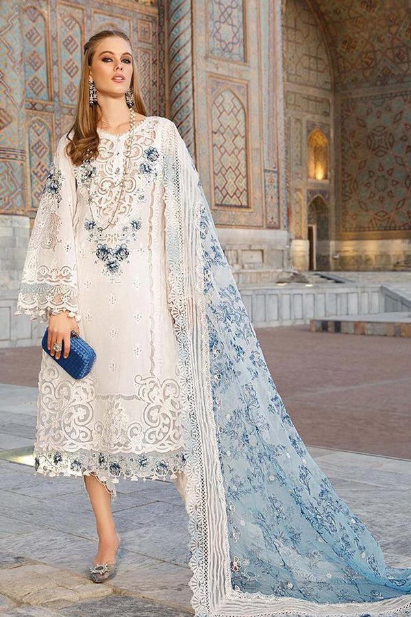 Voyage A Luxe by Maria B Unstitched 3 Piece Luxury Eid Lawn Collection'2023-MVL-15-A