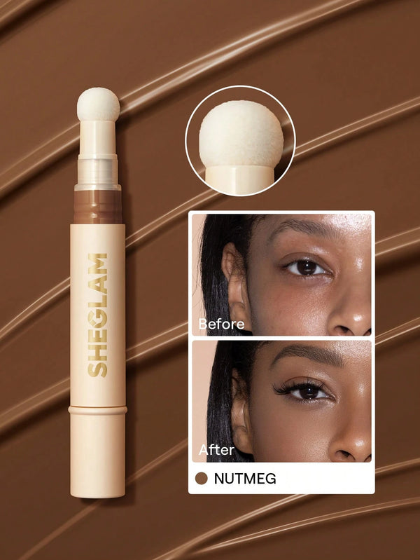 Shein - SHEGLAM Complexion Boost Concealer-Nutmeg Sponge-Head Applicator Matte Liquid Concealer