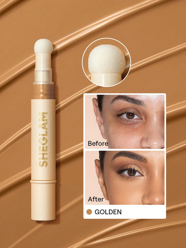 Shein - SHEGLAM Complexion Boost Concealer-Golden Sponge-Head Applicator Matte Liquid Concealer