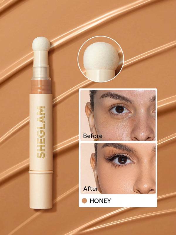 Shein - SHEGLAM Complexion Boost Concealer-Honey Sponge-Head Applicator Matte Liquid Concealer