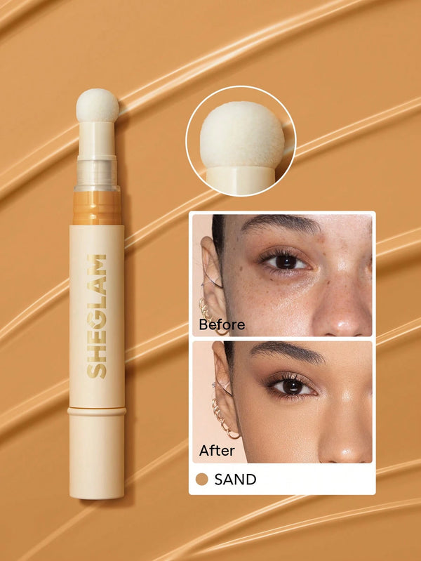 Shein - SHEGLAM Complexion Boost Concealer-Sand Sponge-Head Applicator Matte Liquid Concealer