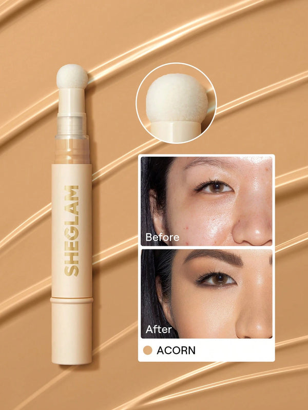Shein - SHEGLAM Complexion Boost Concealer-Acorn Sponge-Head Applicator Matte Liquid Concealer