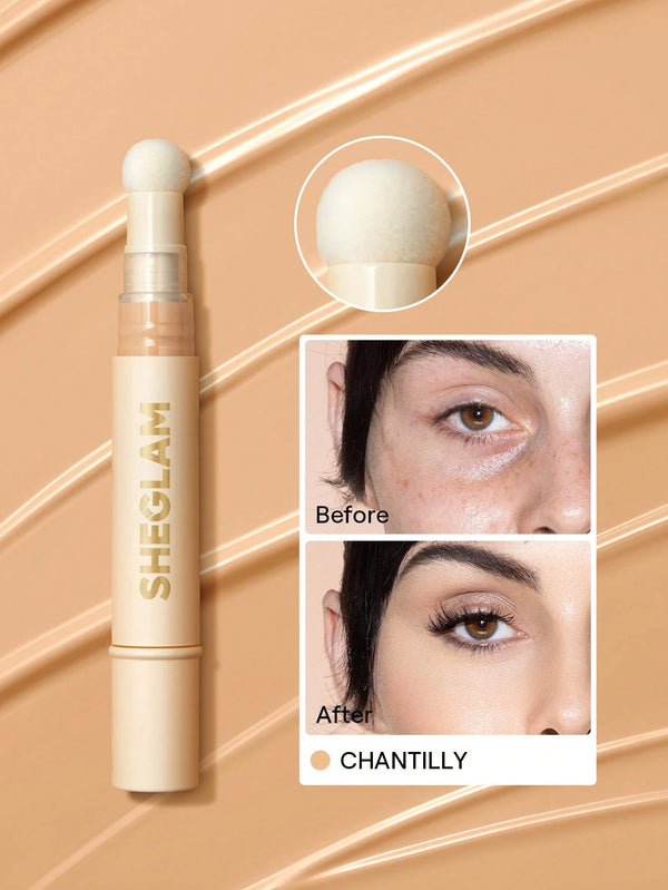 Shein - SHEGLAM Complexion Boost Concealer-Chantilly Sponge-Head Applicator Matte Liquid Concealer
