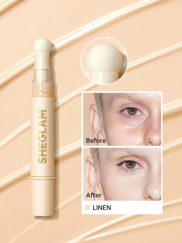 Shein - SHEGLAM Complexion Boost Concealer-Linen Sponge-Head Applicator Matte Liquid Concealer
