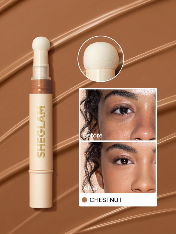 Shein - SHEGLAM Complexion Boost Concealer-Chestnut Sponge-Head Applicator Matte Liquid Concealer