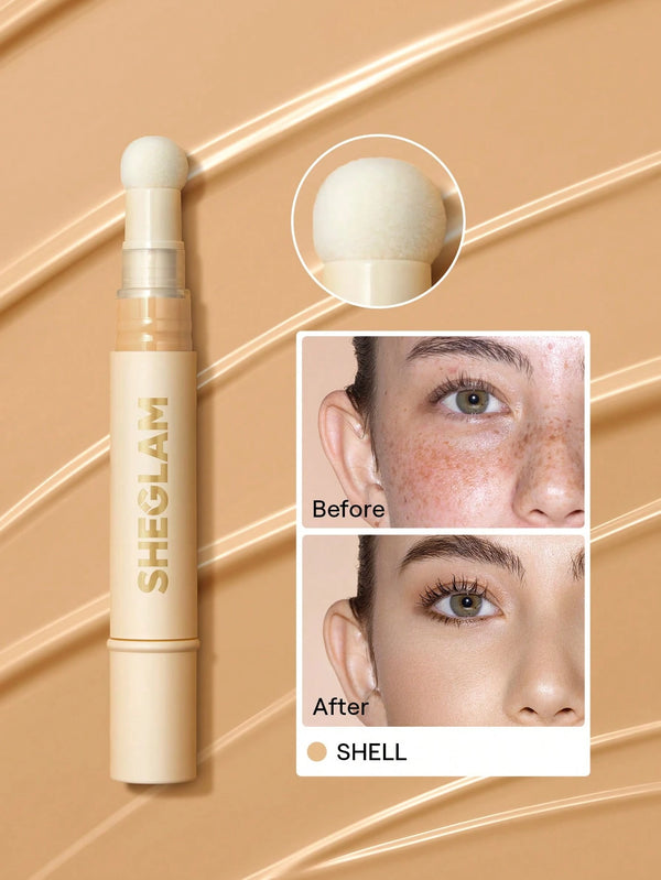 Shein - SHEGLAM Complexion Boost Concealer-Shell Sponge-Head Applicator Matte Liquid Concealer