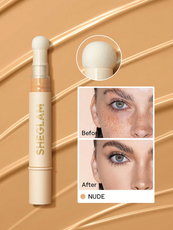 Shein - SHEGLAM Complexion Boost Concealer-Nude Sponge-Head Applicator Matte Liquid Concealer