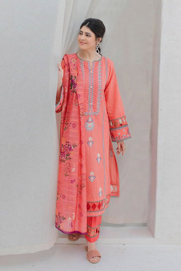 Zellbury Unstitched Printed & Emb Lawn Vol-04 Collection'2023-WU-187