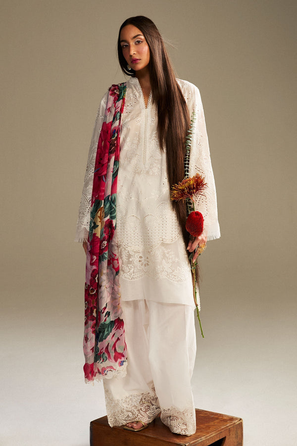 Satori By Zara Shah Jahan Unstitched 3 Piece Luxury Summer Collection-01-A-Kaori -  White