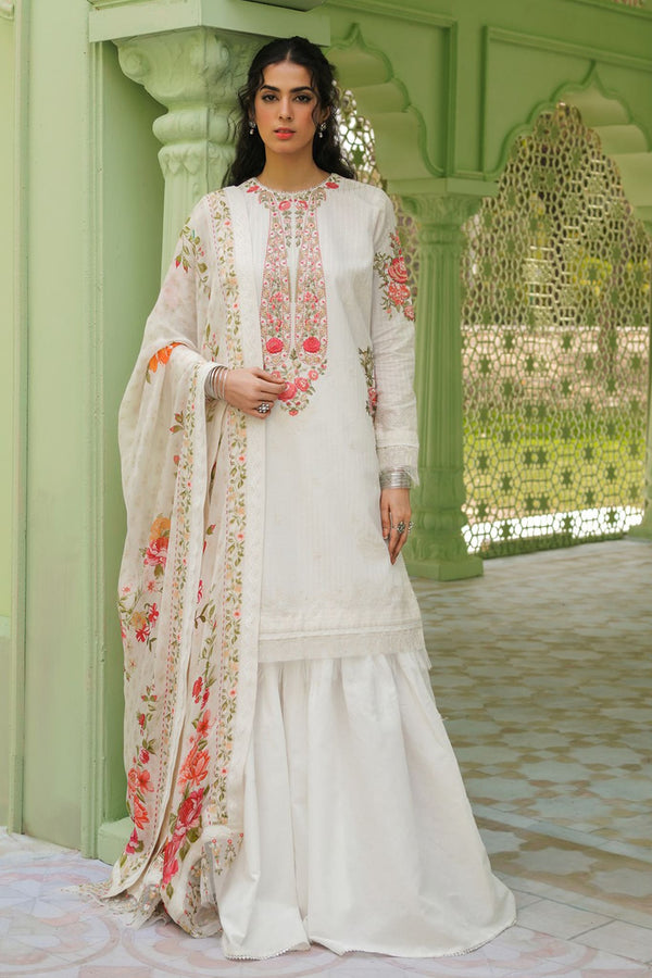 Zara Shahjahan Unstitched 3 Piece Embroidered Lawn Collection'2023-ZSJ-01-A