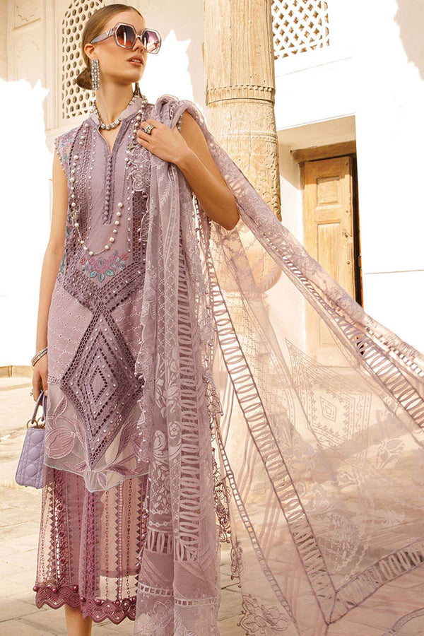 Voyage A Luxe by Maria B Unstitched 3 Piece Luxury Eid Lawn Collection'2023-MVL-01-A