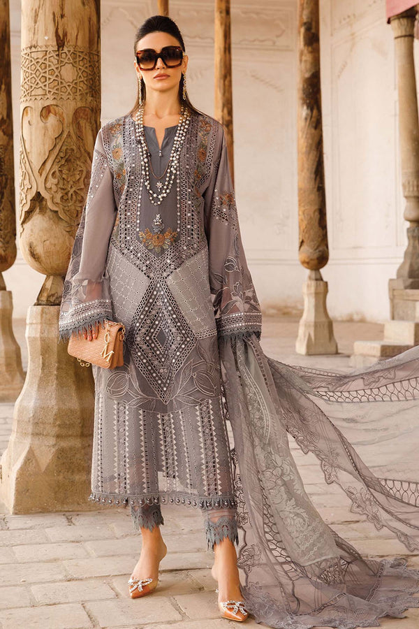 Voyage A Luxe by Maria B Unstitched 3 Piece Luxury Eid Lawn Collection'2023-MVL-01-B