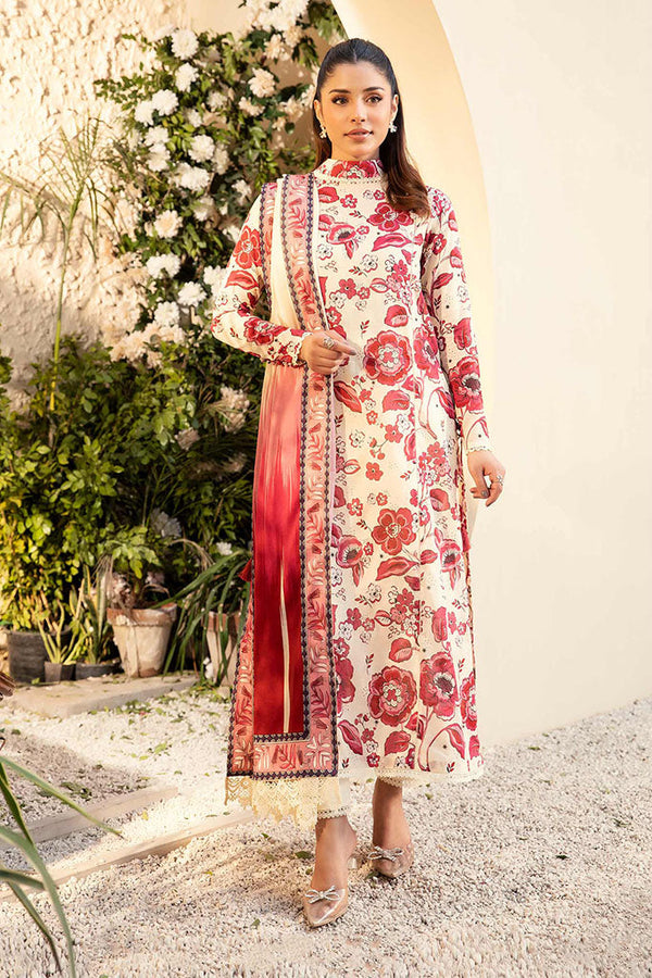 Elaheh By Mbasics Maria B Unstitched 3 Piece Printed Lawn Vol-01 Collection-MB-03 - Red