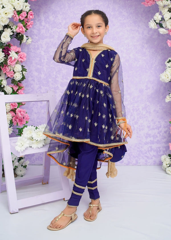 Modest Stitched 3 Piece Kids Festive Formals Edit-02 Collection'2024-Zahri