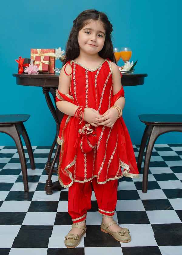 Modest Stitched 3 Piece Festive Formals Kids Collection'2025-Gulabo Fabric Net