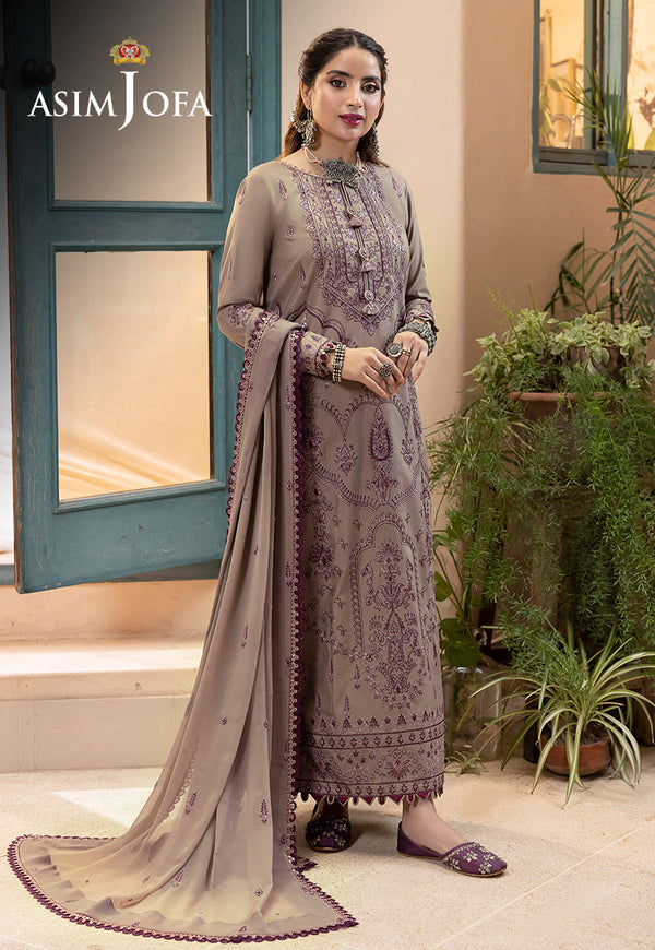 Asim Jofa Designers Limited Edition Ajswd-23 Embroidered Stitched 3 Pcs