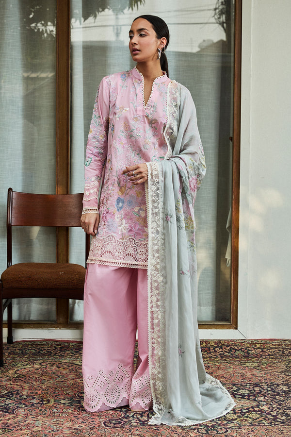 Satori By Zara Shah Jahan Unstitched 3 Piece Luxury Summer Collection-02-A-Nozami -  Pink