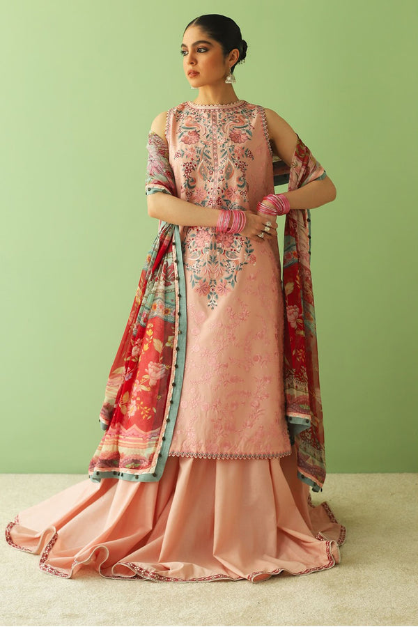 Zara Shahjahan Unstitched 3 Piece Embroidered Lawn Collection'2023-ZSJ-02-B