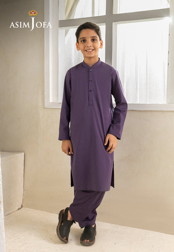 Ethnic Rtw By Asim Jofa Kids Stitched 2 Piece Collection'2025-Ajbsk-04 - Purple