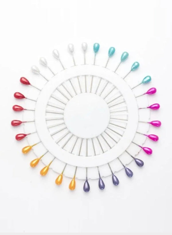 Hijab Ul Hareem Ring Pins Fancy 40 Pcs Pkt Multi Color