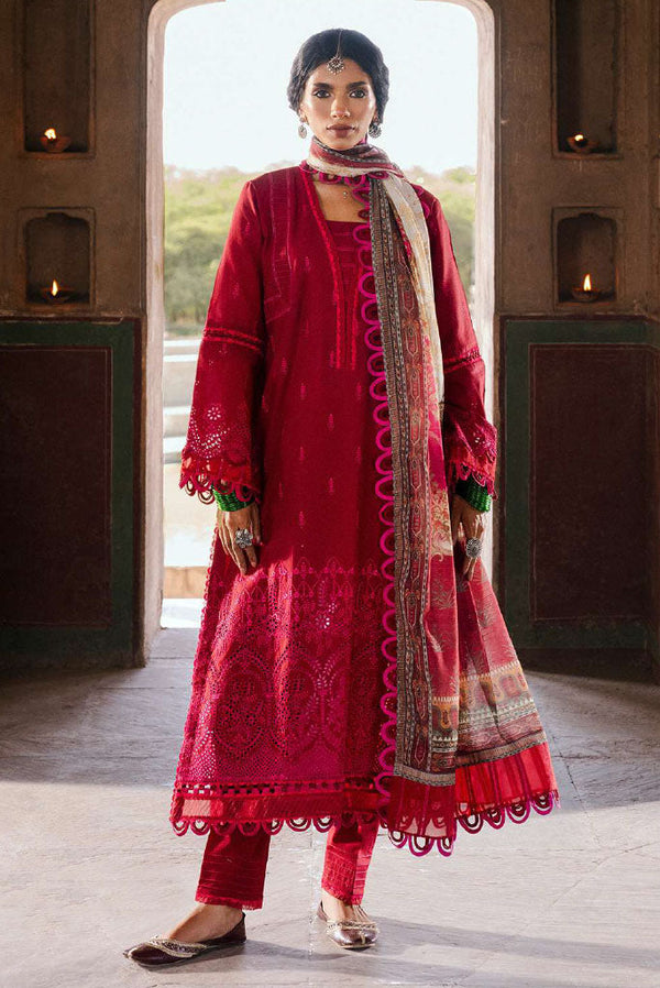 Zellbury Unstitched 3 Piece Chikankari Lawn Collection'2025-Wus-25E-30835 - Magenta