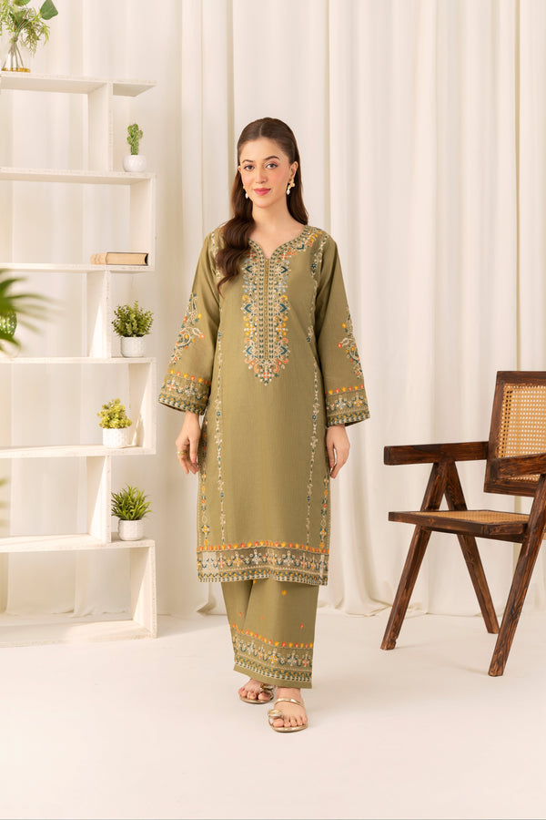 Flutterby Stitched 2 Piece Summer Collection-Nina-gr - Green