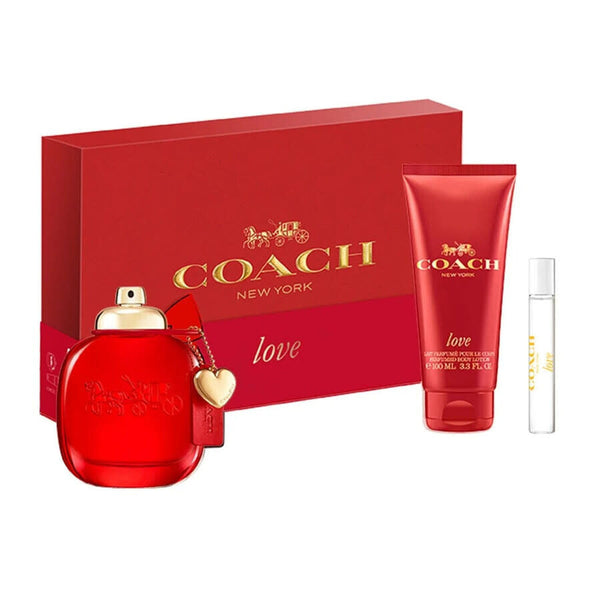 COACH LOVE WOMEN 3s SET(EDP 90ML+100ML B/L+EDP 7.5ML)
