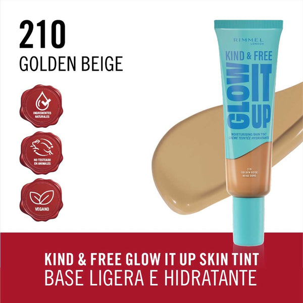 Rimmel Kind &  Free Liquid foundation 30Ml Moisturising Golden Beige Iv