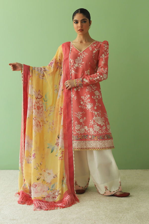 Zara Shahjahan Unstitched 3 Piece Embroidered Lawn Collection'2023-ZSJ-03-A