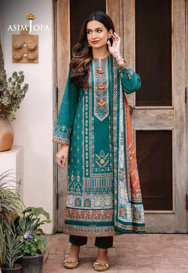 Asim Jofa Prints 2 Ajbu-19 Printed Lawn 3 Pcs